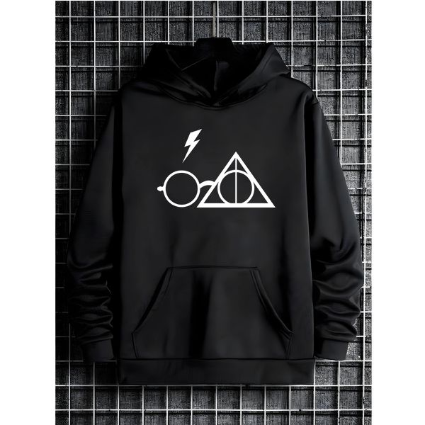 Moletom Franshoes Casual Harry Potter Pedra Filosofal Preto 