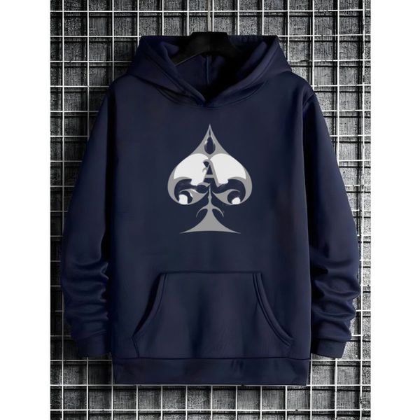Moletom Franshoes Casual Espada Azul Marinho