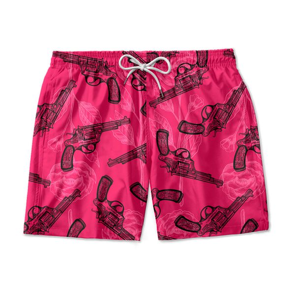 Short Praia Masculino Tigre Floral Use Nerd