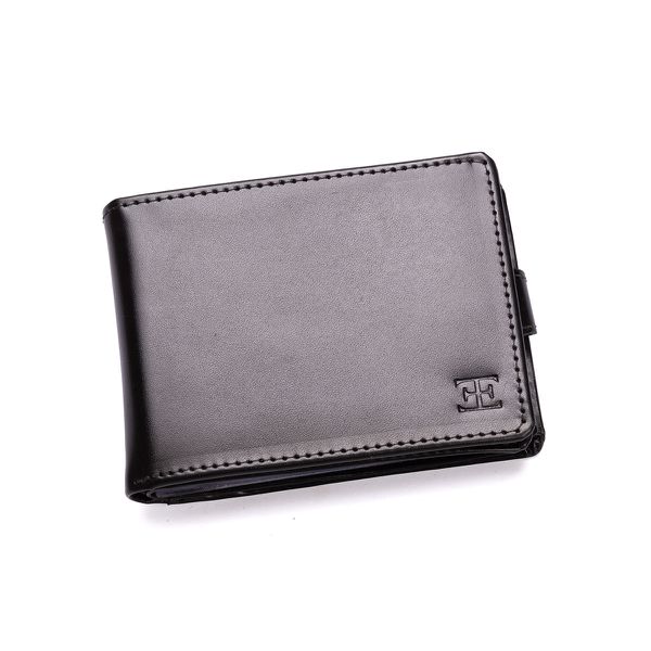 Carteira masculina completa em couro legitimo na cor preta 