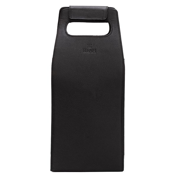 Porta vinhos em couro legitimo na cor preta