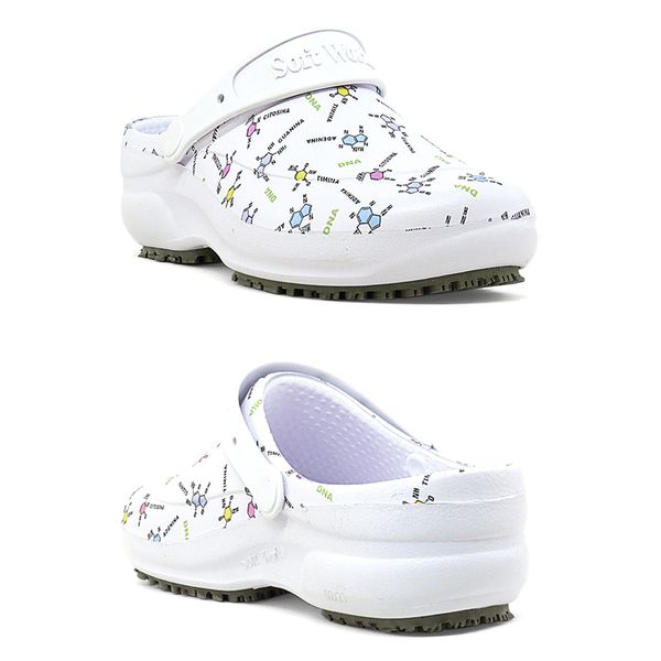 Babuche Antiderrapante Branco BB60 Estampa DNA Soft Works EPI