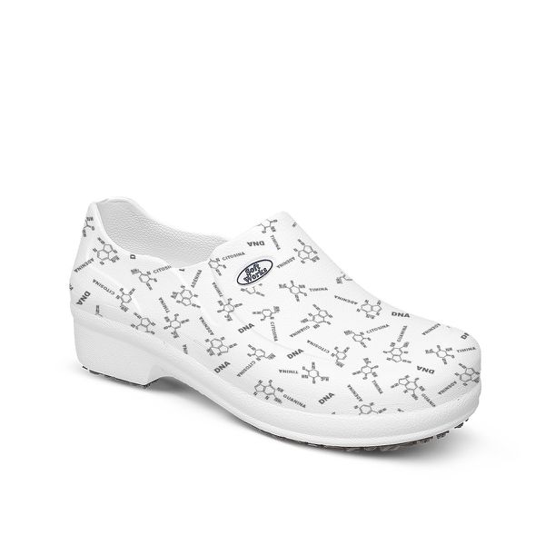Sapato Unissex Branco Estampa Preto DNA BB65 Soft Works Sapato de Segurança EPI Antiderrapante