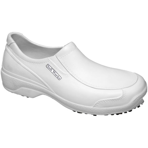 Sapato Social Antiderrapante Branco BB67 EPI Soft Works Sapato de Segurança