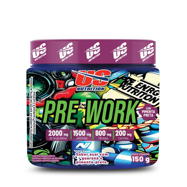 PRE WORK 150g - Açaí com Guaraná 