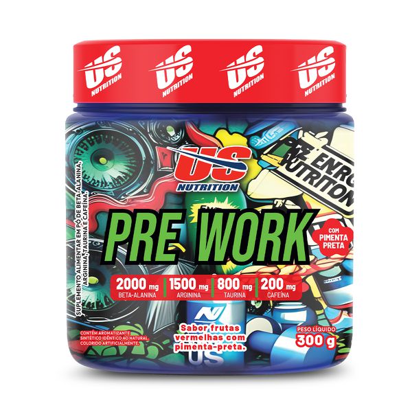 PRE WORK 300g - Frutas Vermelhas