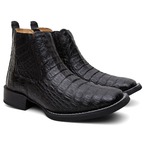 Bota Cano Curto Turuna Jacaré PRETO ANATOMIC