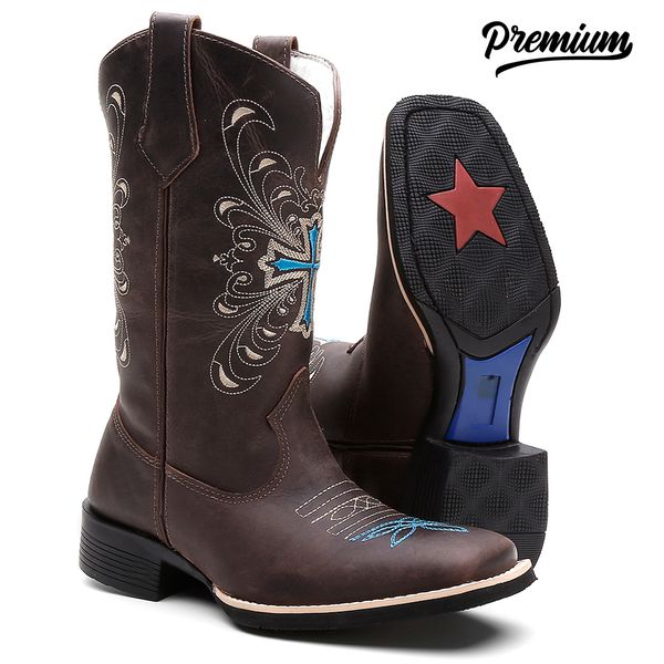 Texana feminina cheap azul