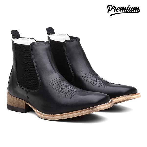 BOTA TEXANA TURUNA LÁTEGO PRETO 