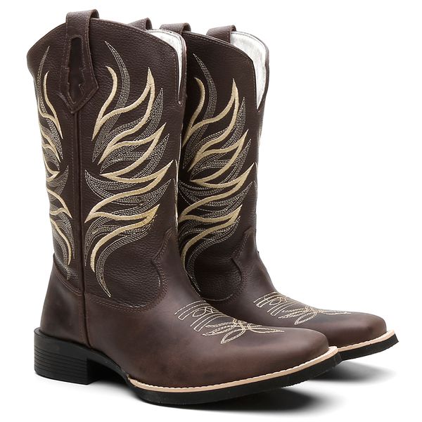 Bota Texana Masculina Raio Bege 