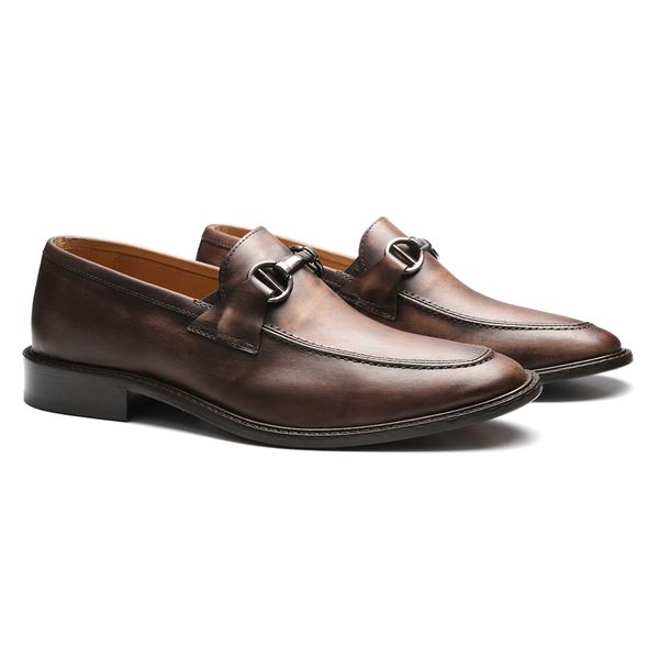 Loafer Masculino Patina Brown Envelhecido Valentus 