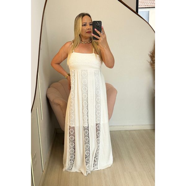 Vestido longo Mari - branco 