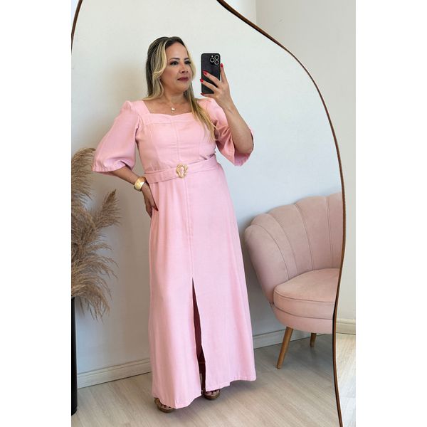 Vestido Tainá - Rosa bebê 