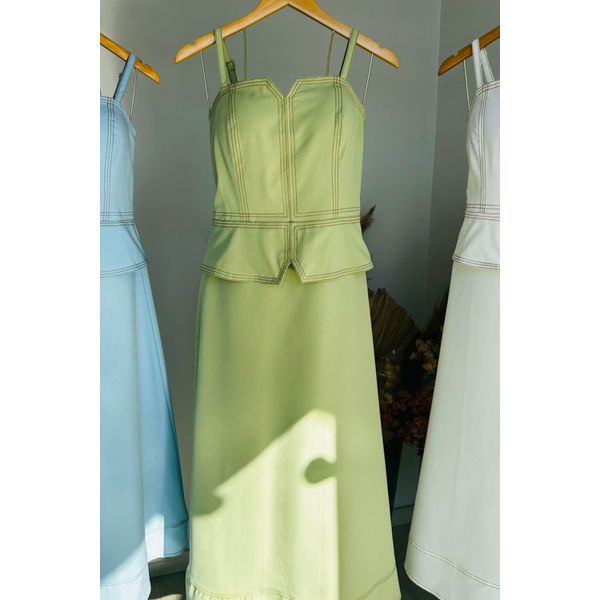 Vestido mídi - verde