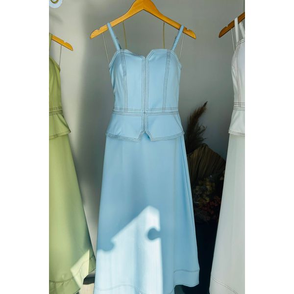 Vestido mídi - Azul