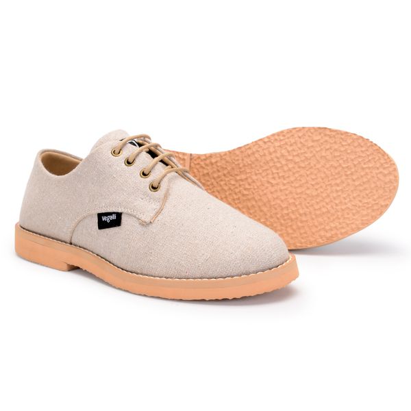 Sapato Oxford Vegano e Sustentável Vegalli Areia Vegalli