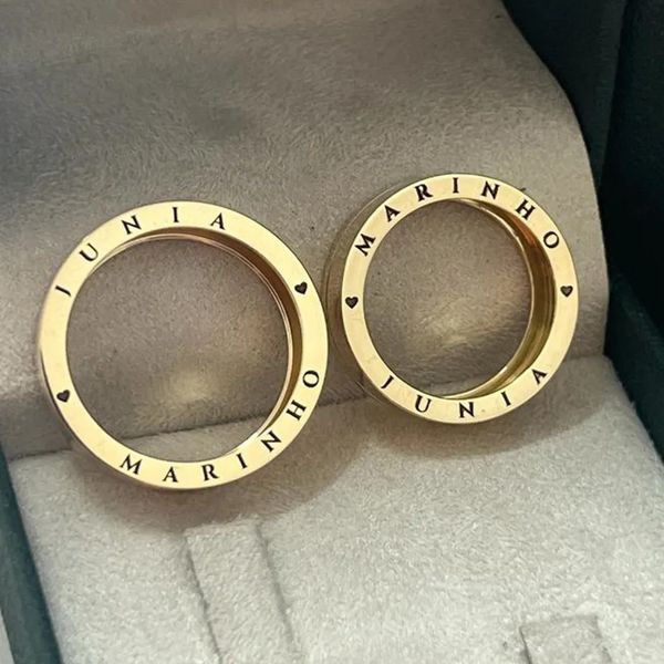 Alianças Lisas em Ouro 18k Gravações a Laser 7mm Goiânia 