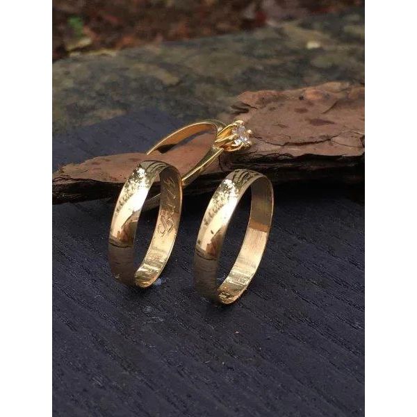 Alianças Mais Conta de Casamento Lisas em Ouro Goiânia 3,7mm 