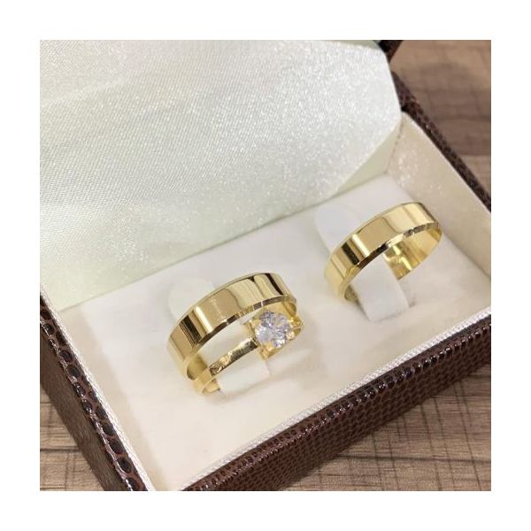 Alianças de Casamento Chanfradas 5mm Primavera do Leste