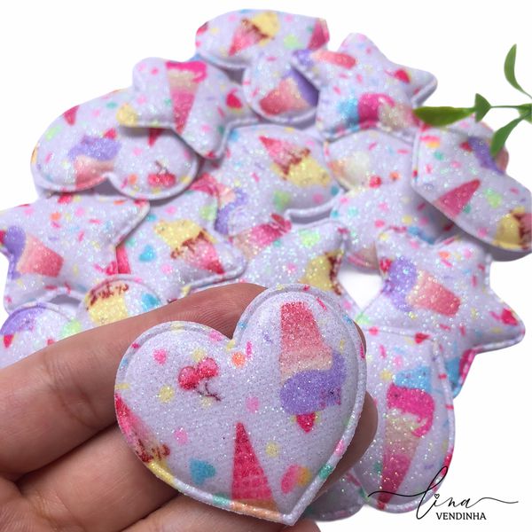 Aplique Glitter Doces Candy (4 unid)