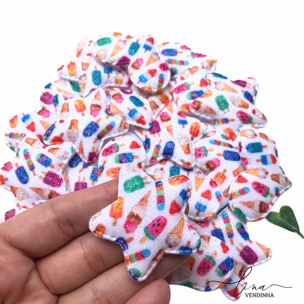 Aplique Glitter Doces Coloridos (4 unid)