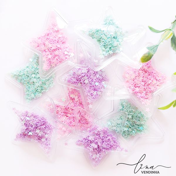 Estrela Transparente 6cm (2Uni.)