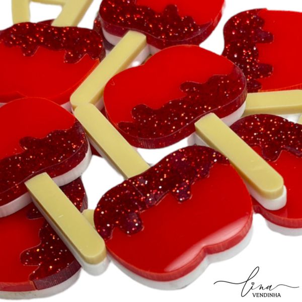 Maçã do Amor Acrílico 4CM (2Uni.) 