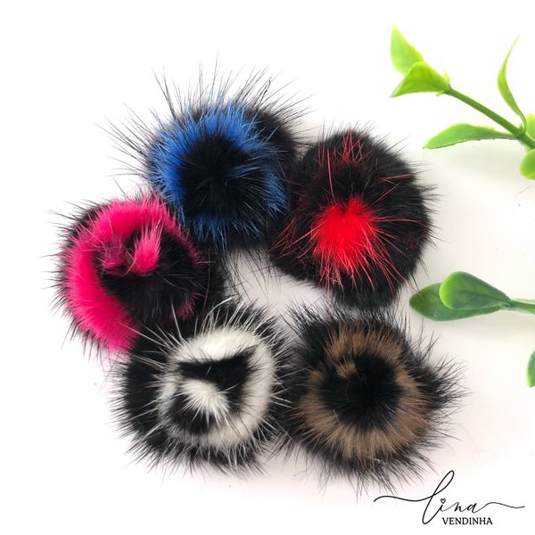 Mini Aplique Pompom Mesclado (4Uni.)