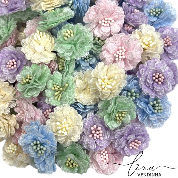 Flores Tecido Candy (5Uni)
