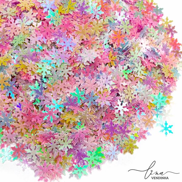 Paetês Floco de Neve Grande 20g 