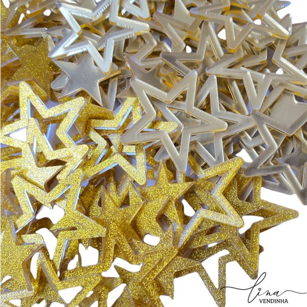 Estrela Acrílica Vazada (2Uni.)