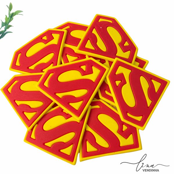 Brasão Super Homem Emborrachadas (2Uni.)