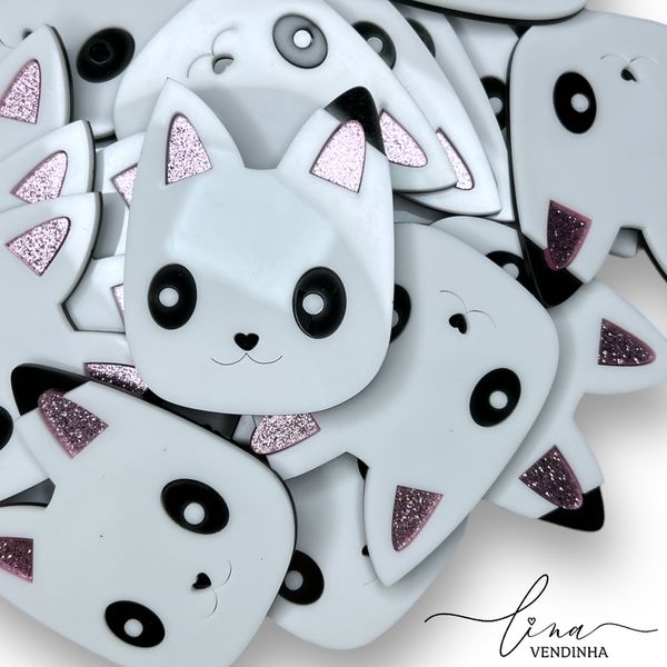  Pandy Gato Rostinho Acrílico (7CM) (2Uni.) 