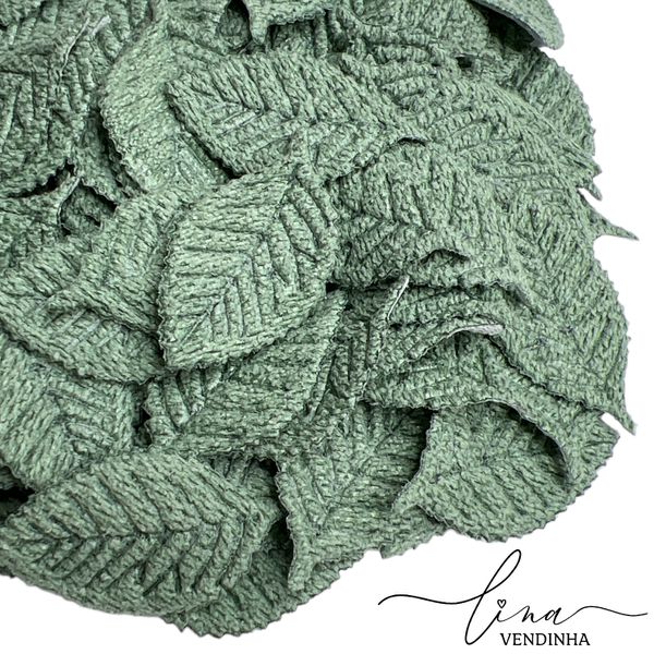 Folha Tricô Verde (10Uni.)