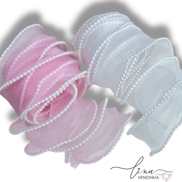 Fita Organza Pérola (38MM)