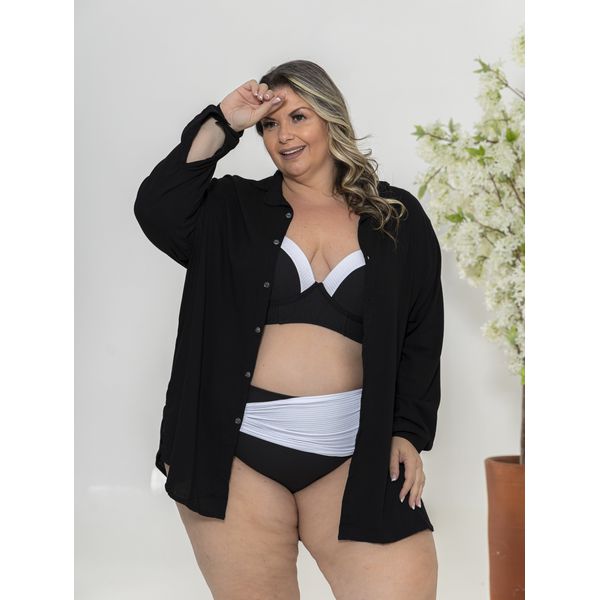 Camisa Feminina Oversized Preta - Verace Comfort Wear