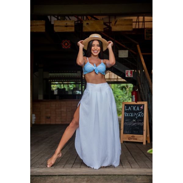 Saia Fênix Branca Longa - Verace Comfort Wear