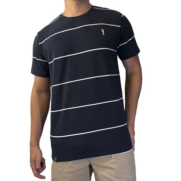 Camiseta Listrada algodão com elastano - Word Class