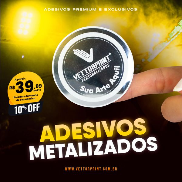 Adesivos Prateados Personalizados