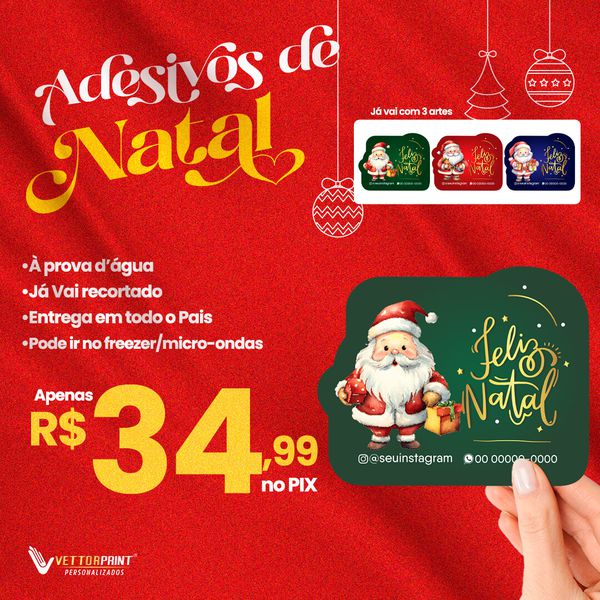 170 Adesivos Feliz Natal Especial