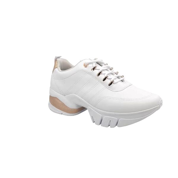 Tenis Feminino Ramarim Plataforma Branco/Rose