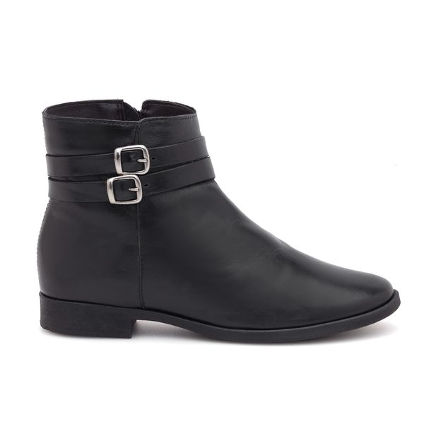 Bota Couro Cruvinel Preto - VIA MISS | Calçados Femininos