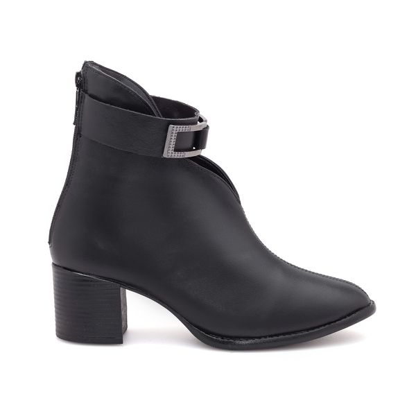 Bota Couro Sakomoto Preto - VIA MISS | Calçados Femininos