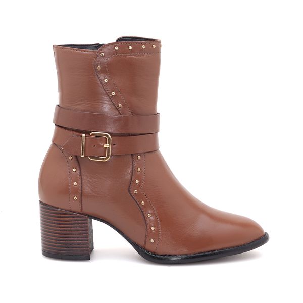 Bota Couro Palazzo Whisky - VIA MISS | Calçados Femininos