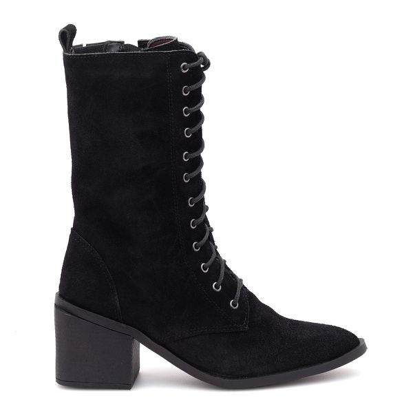 Bota Couro Camurça Polachini Preto
