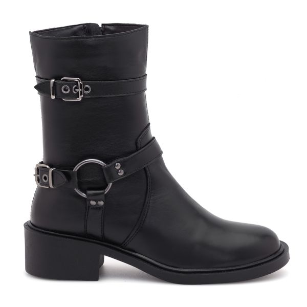 Bota Couro Freitas Preto - VIA MISS | Calçados Femininos