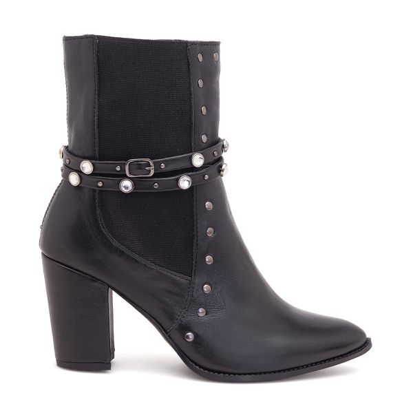 Bota Couro Andrade Preto - VIA MISS | Calçados Femininos