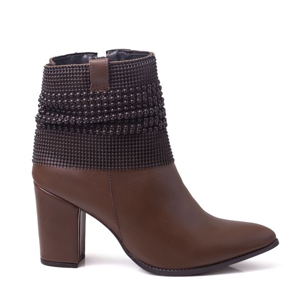 Bota Couro Liz Trufa Polaina - VIA MISS | Calçados Femininos
