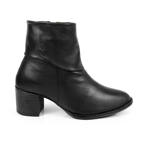 Bota Couro Angel Preto - VIA MISS | Calçados Femininos