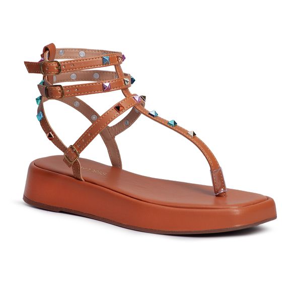 Flatform Paraty Mirim Whisky - VIA MISS | Calçados Femininos